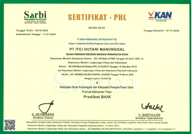 Pengelolaan Hutan Lestari (PHL) 2024-2026